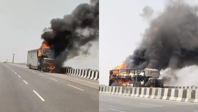 Tupran Lorry Container Fire Incident Tupran Lorry Container Fire Incident