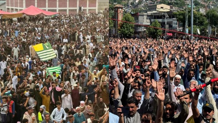 At least 20 protesters killed in Rawalakot by Pakistani security forces.