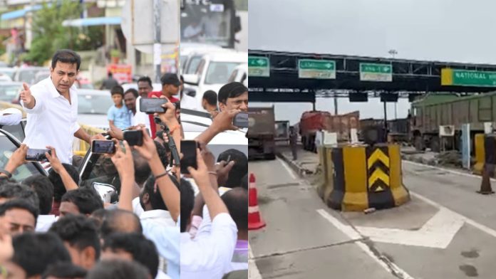 Tension during KTR's visit to Kannepalli.