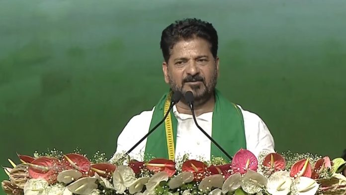 CM Revanth Reddy releases final Rythu Bharosa funds in Khammam.