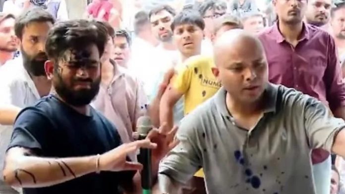 Woman hurls ink-like liquid at KJP founder Abhijit Deepake