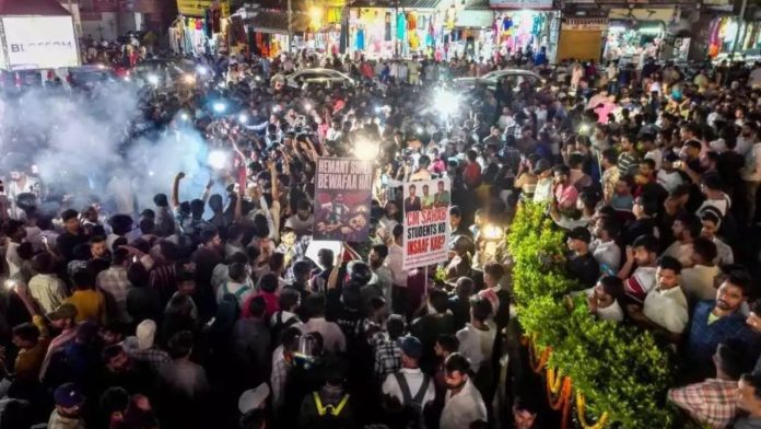 Student protest in Jharkhand.
