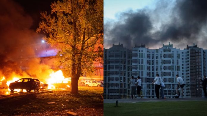 Russian drone attack on Kyiv