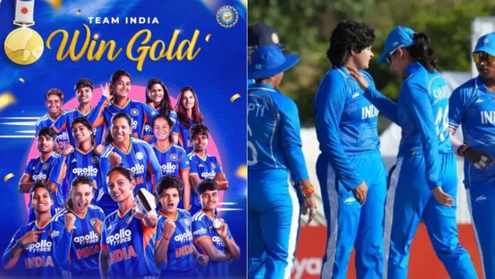 Indian women's cricket team won a gold medal at the Asian Games.