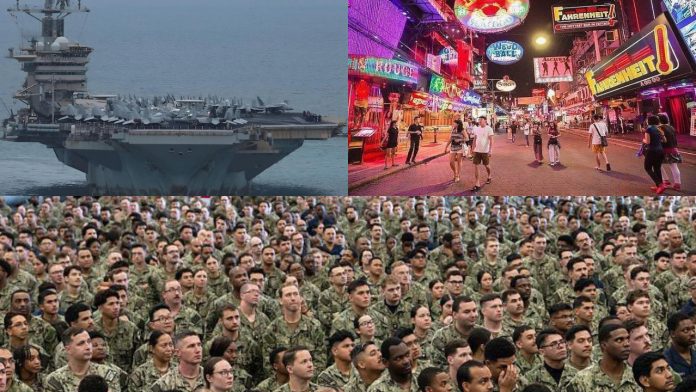 US soldiers shopping in Pattaya